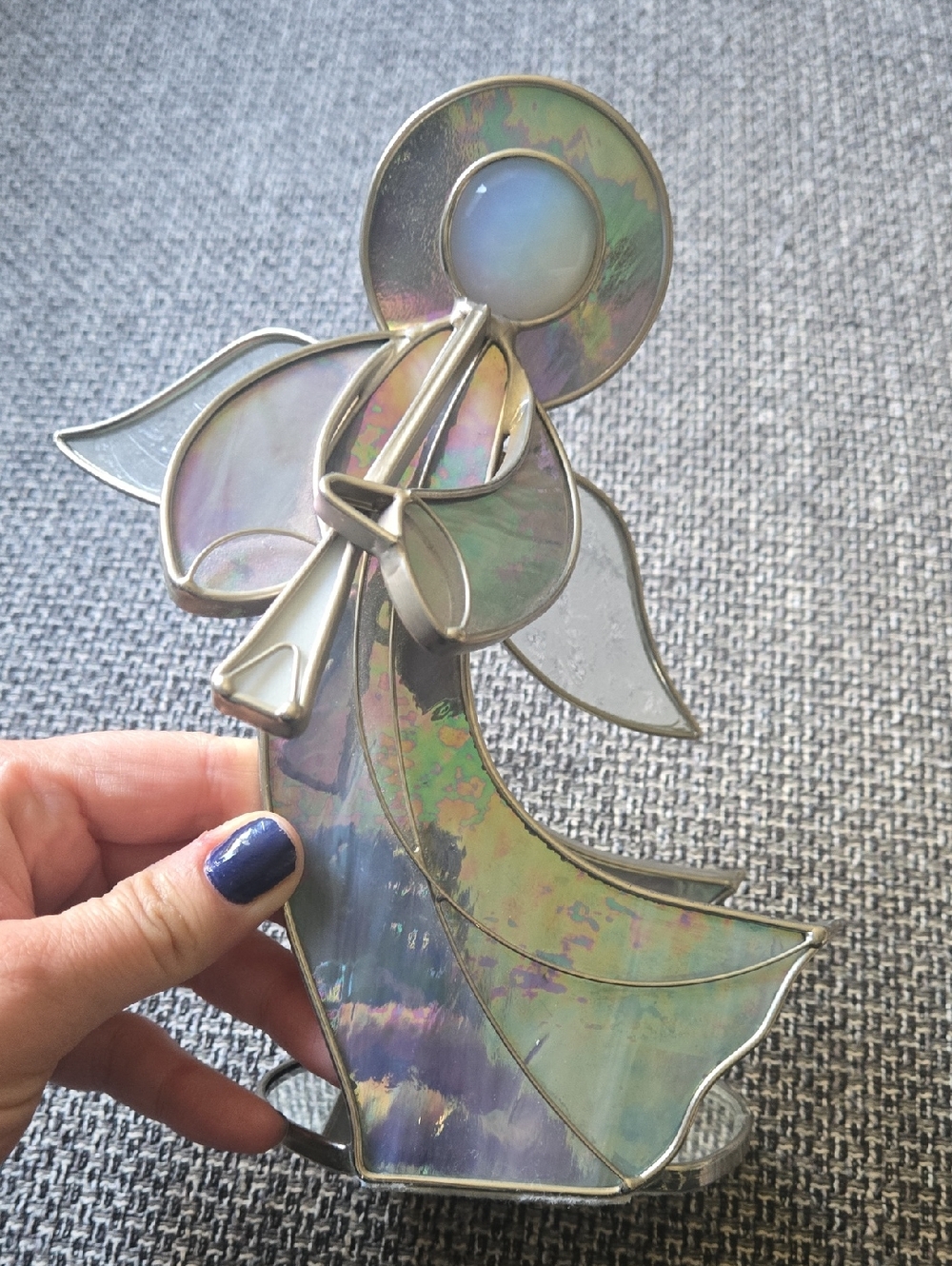 Handcrafted Stained Glass Angel Figurine